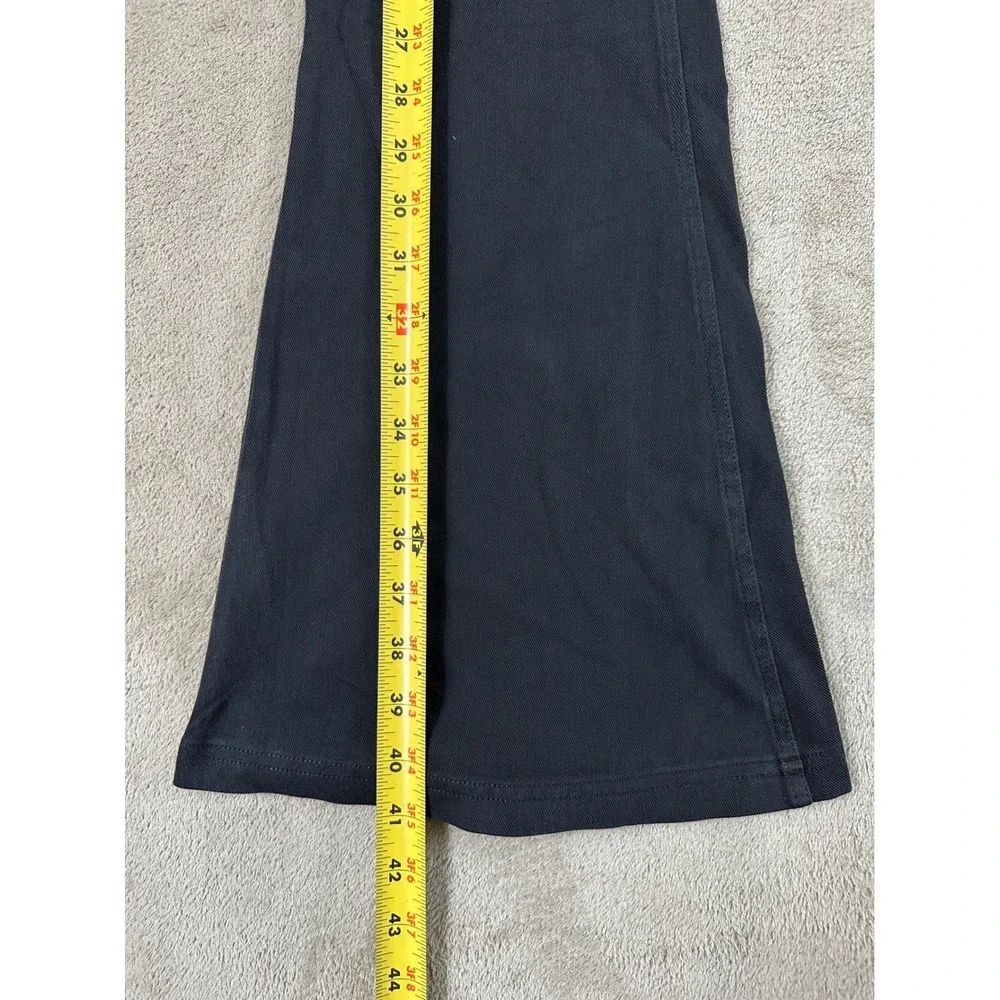 Halara Flex Denim Crossover‎ Flare Pants Womens XS Reg Black Stretch Comfy New